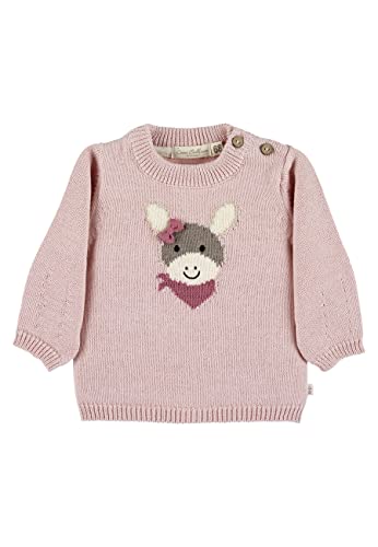 Sterntaler Baby - Mädchen Pullover Baby Strick Strickpullover Esel Emmi, Rosa, 68 von Sterntaler