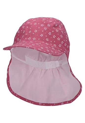 Sterntaler Baby Mädchen Schirmmütze Baby Schirmmütze Nackenschutz Blumen - Schirmmütze Baby, Baby Mützen - aus Baumwolle - pink, 47 von Sterntaler