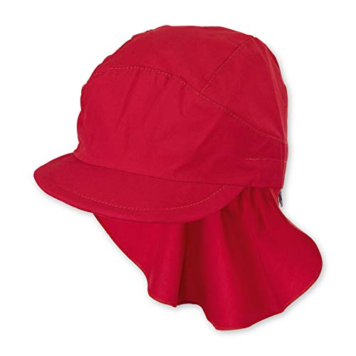 Sterntaler Baby-Mädchen Schirmmütze mit Bindebändern und Schutz für den Nacken Mütze, Rot (Rot 840), (Herstellergröße: 47) von Sterntaler