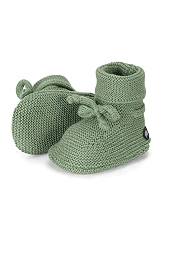 Sterntaler Baby-Mädchen Schleife Strick-Schuh, Grün, 14 EU von Sterntaler