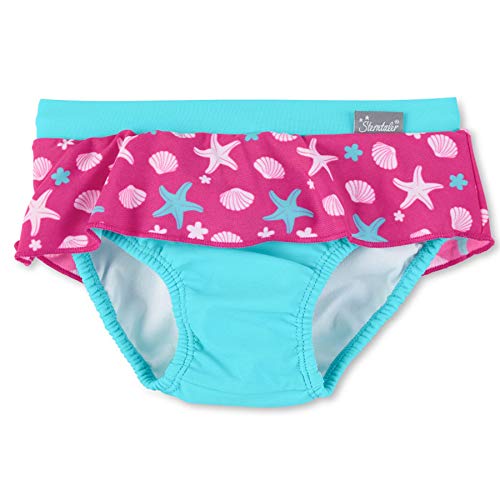 Sterntaler Baby - Mädchen Schwimmrock Sealife Badehose, Magenta,86/92cm von Sterntaler