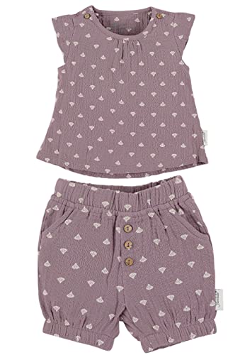 Sterntaler Baby Mädchen Set Shirt mit kurzer Hose Set Shirt und kurze Hose Muschel - Baby Shorts Shirt Set - aus Baumwolle - lila, 56 von Sterntaler