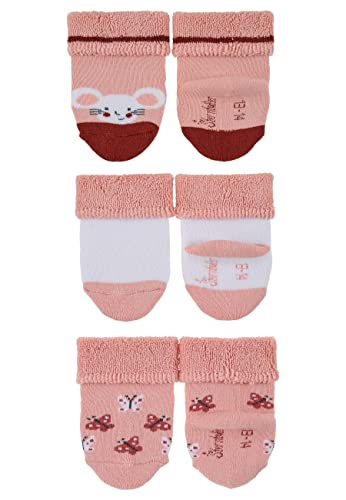 Sterntaler Baby-Mädchen Söckchen 3er Maus Socken, zartrosa, 17-18 EU von Sterntaler