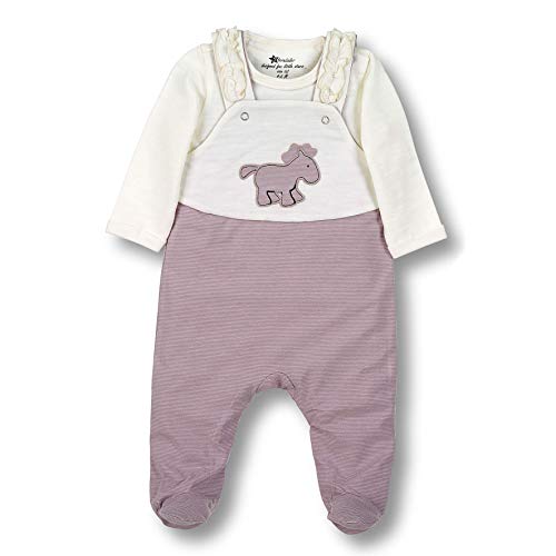 Sterntaler Baby - Mädchen Strampler-set Jersey Pauline Strampelhose, Helllila (650), 56 von Sterntaler