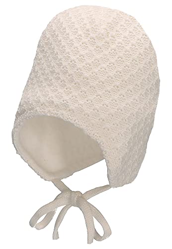 Sterntaler Baby Mädchen Strickmütze Baby GOTS Strickmütze Bindebändern Mütze - Baby Strickmütze - aus Baumwolle mit Bindeband - beige, 41 von Sterntaler