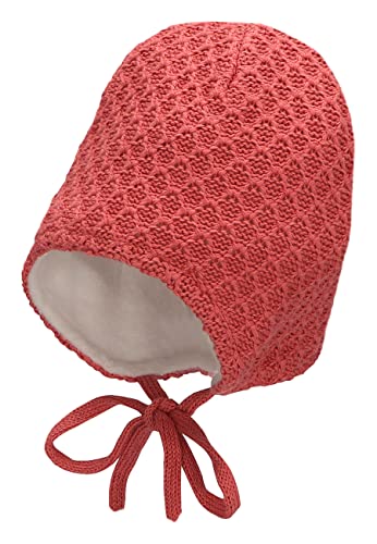 Sterntaler Baby Mädchen Strickmütze Baby GOTS Strickmütze Bindebändern Mütze - Baby Strickmütze - aus Baumwolle mit Bindeband - rosa, 37 von Sterntaler