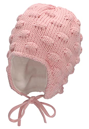 Sterntaler Baby Mädchen Strickmütze Baby GOTS Strickmütze Mütze - Baby Strickmütze, Mütze Baby - aus Baumwolle mit Bindeband - rosa, 43 von Sterntaler