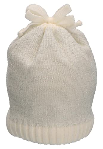 Sterntaler Baby Mädchen Strickmütze Baby Strickmütze Glitzereffekt Mütze - Baby Strickmütze, Mütze Baby - mit Glitzer und Schleife - beige, 53 von Sterntaler