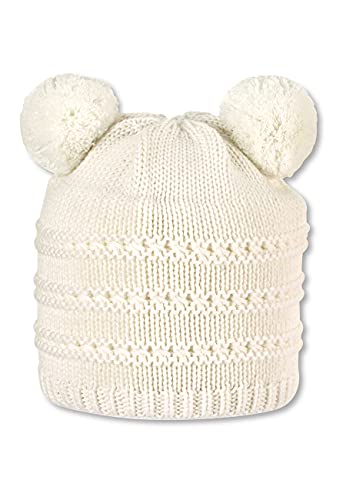 Sterntaler Baby-Mädchen Strickmütze Puschel Mütze, Ecru, 39 von Sterntaler