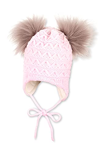 Sterntaler Baby-Mädchen Strickmütze Puscheli Mütze, Rosa, 51 von Sterntaler