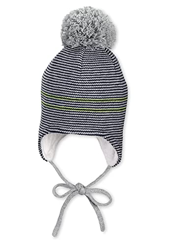 Sterntaler Baby-Mädchen Strickmütze Ringeli Mütze, Silber Mel, 39 von Sterntaler