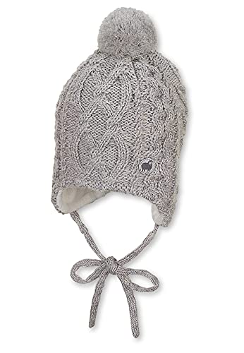 Sterntaler Baby-Mädchen Strickmütze Zopfmuster Mütze, Silber Mel, 39 von Sterntaler