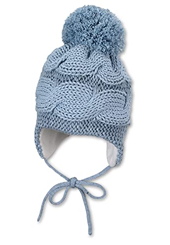 Sterntaler Baby-Mädchen Strickmütze Zopfringel Mütze, Mittelblau, 49 von Sterntaler