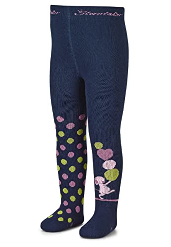 Sterntaler Baby Mädchen Strumpfhose Baby Kleinkind Maus Strumpfhose - Babystrumpfhose - mit Maus Motiv und Vollplüsch - marine, 62 von Sterntaler