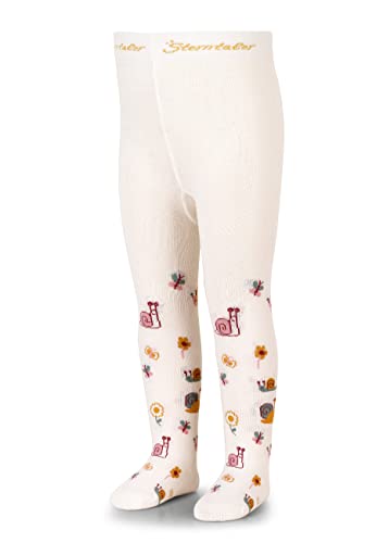 Sterntaler Baby Mädchen Strumpfhose Baby Kleinkind Strumpfhose Schnecke - Babystrumpfhose - aus gestrickter Baumwolle - beige, 128 von Sterntaler