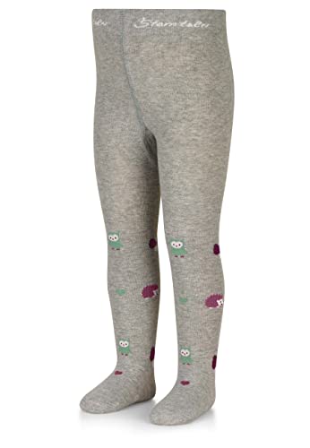 Sterntaler Baby Mädchen Strumpfhose Baby Kleinkind Waldtiere Strumpfhose - Babystrumpfhose - mit Waldtiere Motiv - hellgrau meliert, 62 von Sterntaler