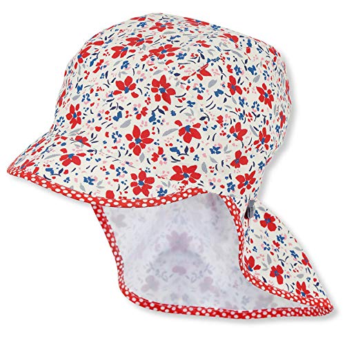 Sterntaler Baby - Mädchen Schirmmütze mit Nackenschutz Winter-Hut, Weiß, 53 von Sterntaler
