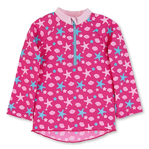 Sterntaler Baby - Mädchen Zwemshirt met lange mouwen Sealife Rash Guard Shirt, Magenta, 86/92 cm von Sterntaler