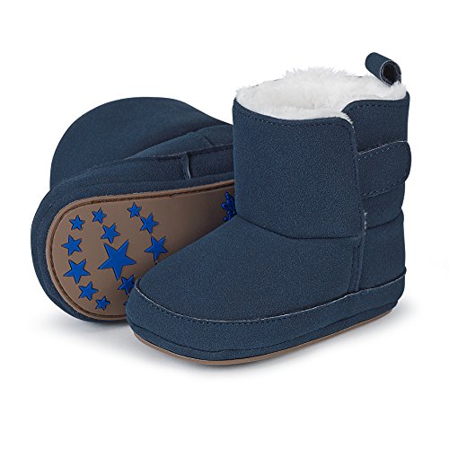 Sterntaler - Baby-Schuhe Winterschuhe Jungen Stiefel rutschfeste Sohle gefüttert mit Klettverschluss, Marineblau - 5301711, Größe 19/20 von Sterntaler