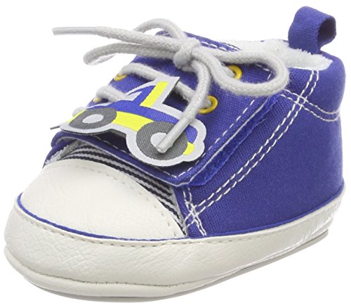 Sterntaler Baby-Schuh mit Klettverschluss und rutschfesten Sohlen für Jungen, Alter: 4-6 Monate, Größe: 16, Farbe: Blau, Art.-Nr.: 2301821 von Sterntaler