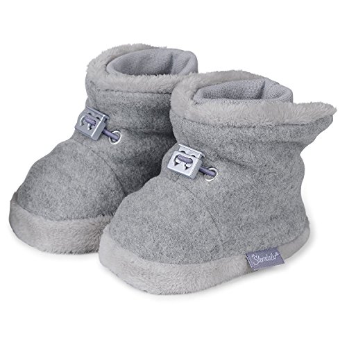 Sterntaler - Baby Schuhe Jungen gefüttert mit Stoppern und Gummizug, grau - 5101620, Größe 19/20 von Sterntaler