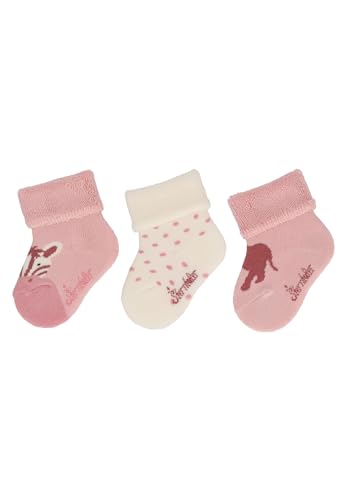 Sterntaler Baby -Socke 3er Pack Afrika für Mädchen - Babysocken mit Umschlag und Motiv - Erstlingssocken für warme Babyfüße - zartrosa, 18 von Sterntaler