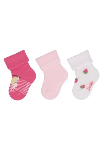 Sterntaler Baby -Socken 3er Pack Mädchen Umschlag - Babysocken mit Umschlag und Motiven - Socken für Babys im Set leicht, flexibel und strapazierfähig - pink, 16 von Sterntaler