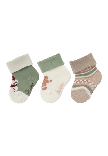Sterntaler Unisex Baby Socken 3er Weihnachtenen, Eukalyptus, 16 EU von Sterntaler