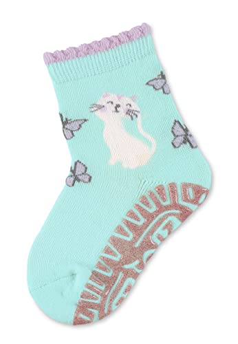 Sterntaler Baby Unisex Baby Socken Glitzer Flitzer AIR Katze - Socken Baby, Babysöckchen, Babysocken - mit Katzen Motiv - hellgrün, 18 von Sterntaler