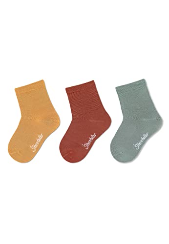 Sterntaler Baby Unisex Baby Socken Söckchen 3er Pack uni Bambus - Socken Baby, Babysöckchen, Babysocken - aus Bambuszellstoff - gelb, 18 von Sterntaler