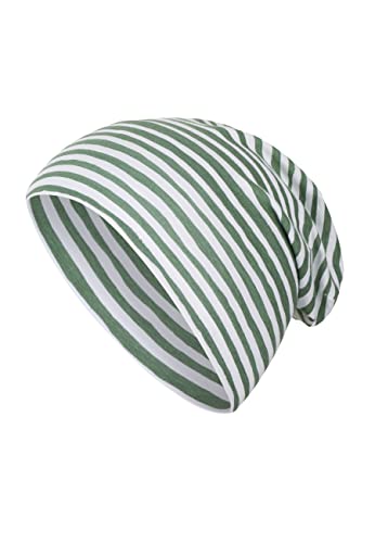 Sterntaler Baby Unisex Slouch-Beanie Streifen Mütze - Aus Bedrucktem Singlejersey Mit Streifen - Grün, 45 von Sterntaler
