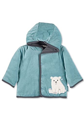 Sterntaler Baby Unisex Kapuzenjacke Kinder Kapuzenjacke Nicki Eisbär Elia - Outdoor-Sweatjacke, Übergangsjacke, Sweatjacke - dunkeltürkis, 50 von Sterntaler