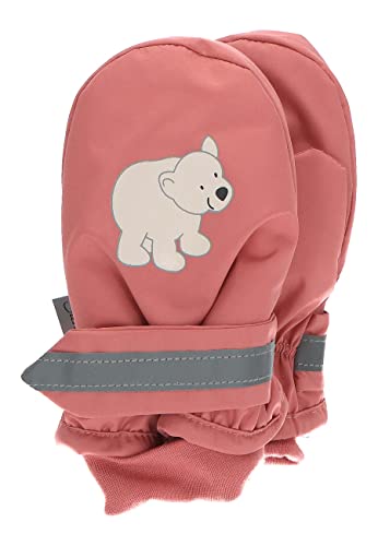 Sterntaler Baby Unisex Kinder Fäustel Eisbär Handschuh - Baby Fäustlinge Winter, Baby Handschuhe - mit Eisbär (wasserabweisend) - rosa, 1 von Sterntaler