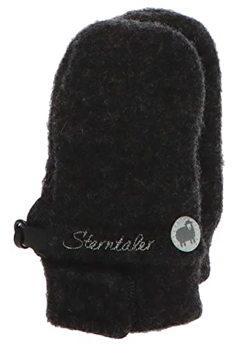 Sterntaler Baby Unisex Kinder Fäustel Handschuh - Baby Fäustlinge Winter, Baby Handschuhe - aus weicher Merino Wolle - anthrazit meliert, 1 von Sterntaler