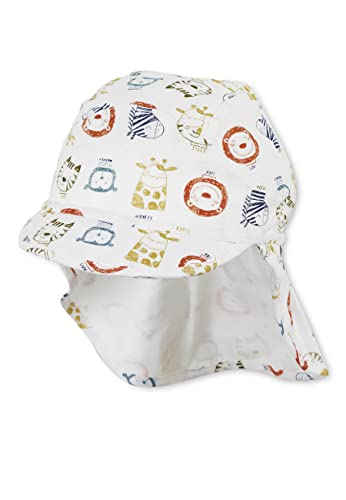 Sterntaler Baby Unisex Schirmmütze Baby Schirmmütze Nackenschutz Safari Tier - Schirmmütze Baby, Baby Mützen - aus Baumwolle - beige, 45 von Sterntaler