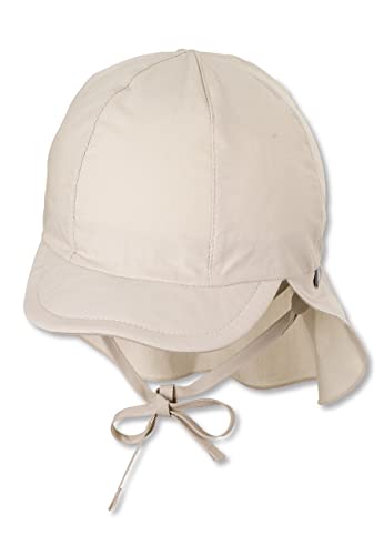 Sterntaler Unisex Kinder Schirmmütze Mit Nackenschutz Bindebänder Und Einsteckbaren Ohrenklappen Kindermütze, Beige, 47 EU von Sterntaler