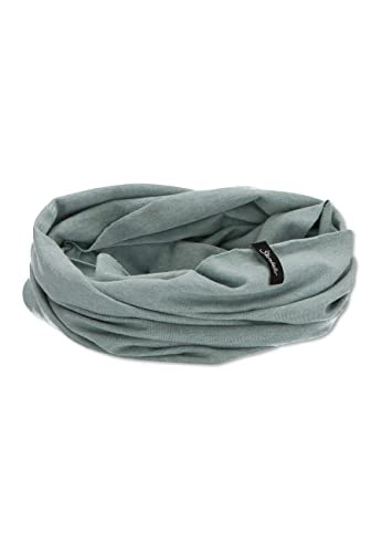 Sterntaler OCS Multifunktionstuch Melange – Unisex Tuch aus Bio-Melange-Singlejersey – vielseitig tragbar als Mütze, Halstuch, Haarband & mehr – steingrün, Gr. 2 von Sterntaler