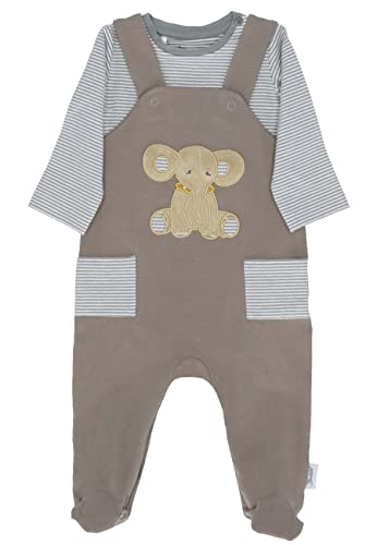 Sterntaler Baby Unisex Strampler-Set Strampler-Set Jersey Elefant Eddy - Strampler Baby, Babybody, Babykleidung - grau, 50 von Sterntaler