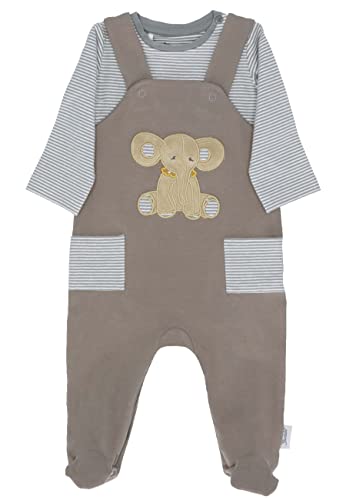 Sterntaler Baby Unisex Strampler-Set Strampler-Set Jersey Elefant Eddy - Strampler Baby, Babybody, Babykleidung - grau, 68 von Sterntaler