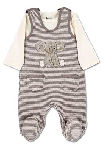 Sterntaler Baby Unisex Strampler-Set Strampler-Set Nicki Elefant Eddy - Strampler Baby, Babybody, Babykleidung - grau, 50 von Sterntaler