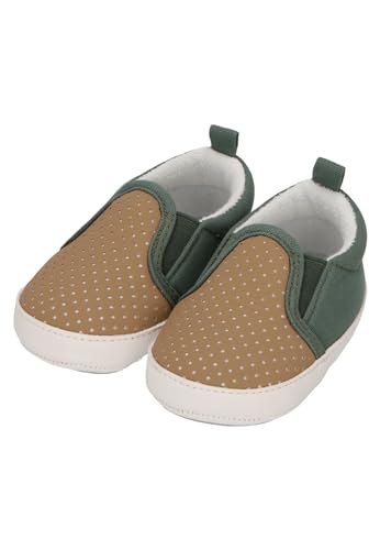 Sterntaler Babyschuh Farbmix für Jungen aus Kunstleder und Canvas - Schuhe mit aufgenähter rutschfester Sternensohle - Baby Schuhe aus hochwertigem Material - mattgrün, 16 von Sterntaler