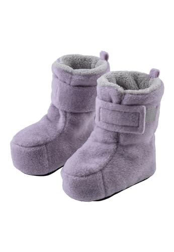 Sterntaler Babystiefel aus Microfleece mit rutschfester Sohle und Klettverschluss, Mädchen - Baby Schuhe gefüttert mit Teddyflausch, rosa melange, 18 von Sterntaler