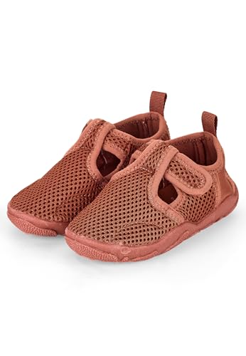 Sterntaler Badeschuhe Uni – Unisex Baby Aquaschuhe knöchelhoch mit Klettverschluss – Strukturierte Sohle – Atmungsaktives Mesh – Kinder Wasserschuhe - Bademode - Farbe lehmbraun, Größe 26 von Sterntaler