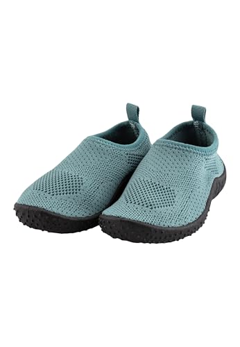 Sterntaler Badeschuhe einfarbig - Baby Aquaschuhe schnelltrocknend - Unisex Schwimmschuhe mit ergonomischer Sohle - flexible & bequeme Kinder Strand Slipper - Bademode - Farbe jadegrün, Größe 24 von Sterntaler
