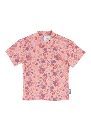Sterntaler Badeshirt Kurzarm Corale Print – UV-Schutz 50+ Schwimmshirt mit Stehkragen – Mädchen UV Shirt mit Reißverschluss in der Schulternaht – Baby Badebekleidung, Bademode, zartrosa, Größe 116 von Sterntaler