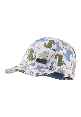 Sterntaler Baseball -Cap Krokodile - Basecap Jungen Baby Krokodile - Schildkappe für Babys mit UV Schutz 50+ - schützende Basecap für Babys an heißen Sommertagen - silber, 47 von Sterntaler