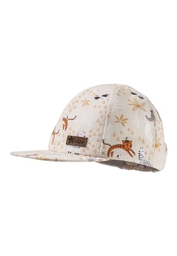 Sterntaler Baseball -Cap Zootiere - Basecap Jungen - Schildkappe für Kinder mit Gummiband aus Baumwolle mit Zootieren - schützt Kopf und Augen vor der Sonne - Basecap für Kinder - beige, 53 von Sterntaler