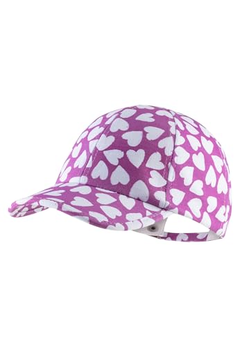 Sterntaler Basecap Herzen - Mädchen Cap mit Metallschließe - Sommer Basecap aus Flammgarn Jersey mit Allover Print Herzen - Sportive Baby und Kinder Schirmkappe, UV-Schutz 50+, lila, Größe 53 von Sterntaler