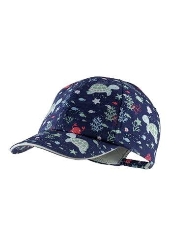 Sterntaler Basecap Meerestiere - Jungen Baseball Cap mit Allover Druck - Sommer Cappy elastisch mit Gummizug - Sportive Baby und Kinder Schirmkappe, UV-Schutz 50+, blau, Größe 53 von Sterntaler