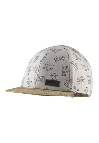 Sterntaler Basecap Safari - Jungen Baseball Cap aus Baumwollstoff mit Allover Druck - Sommer Cappy elastisch mit Gummizug - Sportive Baby und Kinder Schirmkappe, lichtgrau, Größe 55 von Sterntaler